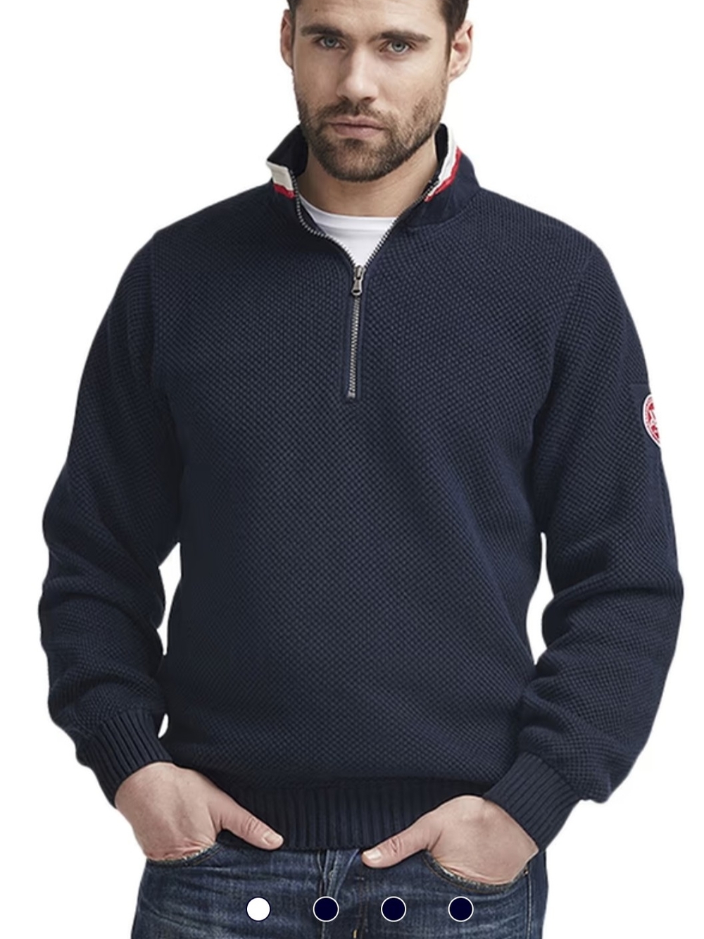 Holebrook Sweden Classic Windproof 1/4 Zip Sweater Cotton Lined Men’s  XS